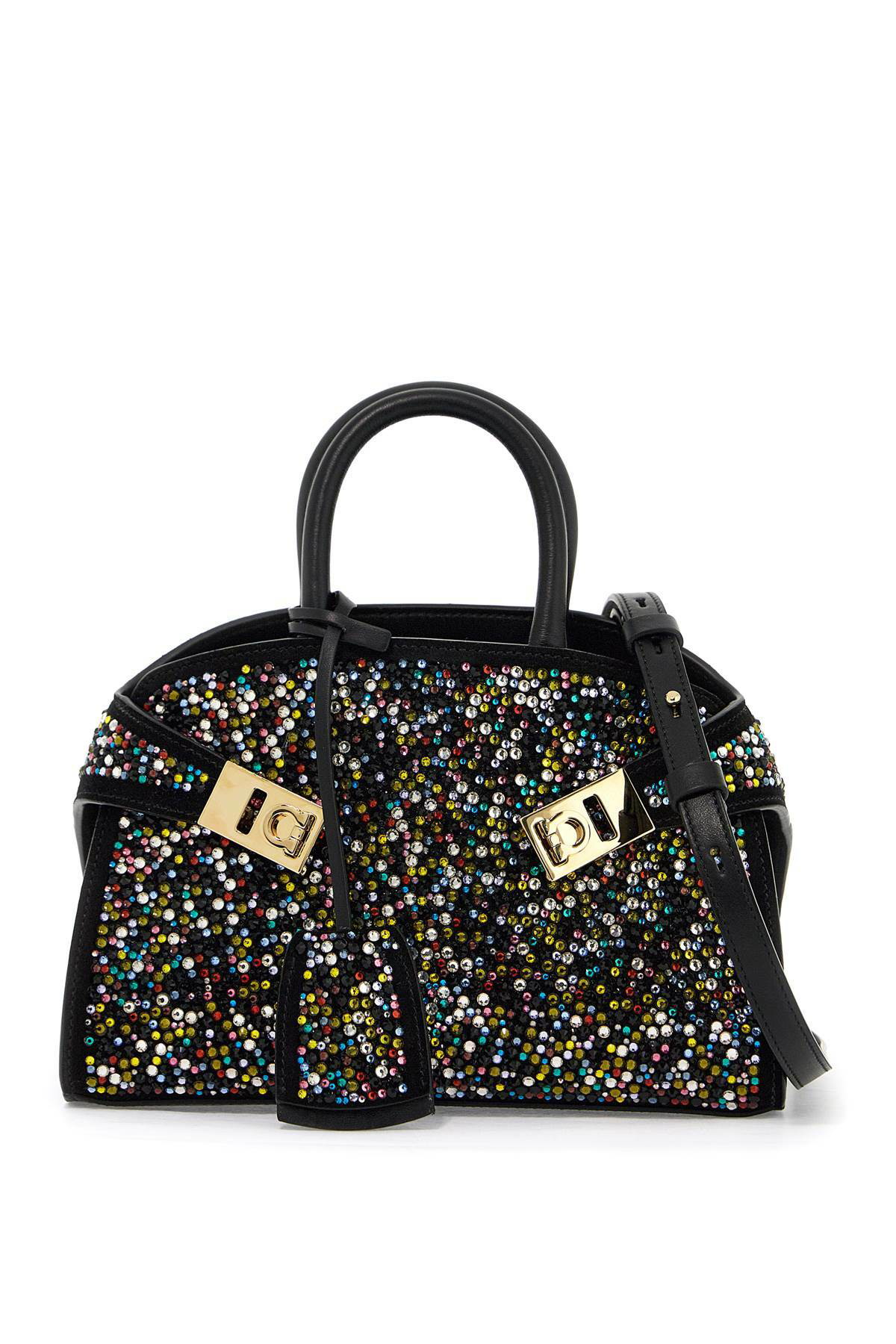 【送関込】ferragamo☆hug handbag with crystals (s) Hug handbag with crystals (XS) - Women | Ferragamo