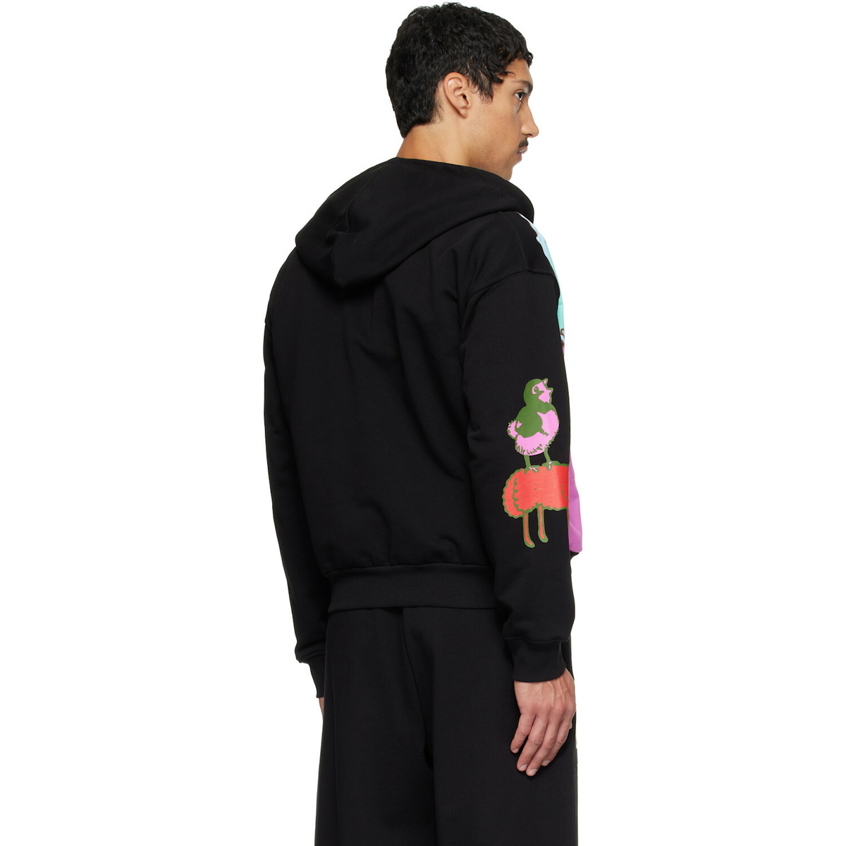 Chopova Lowena Black Double Woody Baby Zip Hoodie