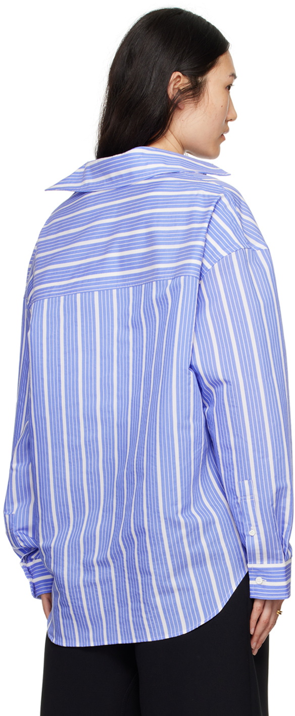JACQUEMUS Blue Les Sculptures 'La chemise Cuadro' Shirt