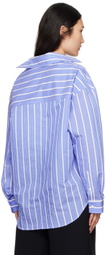 JACQUEMUS Blue Les Sculptures 'La chemise Cuadro' Shirt