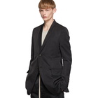 Rick Owens Black Textured New Soft Long Blazer