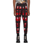 Alexander McQueen Black and Red Check Lounge Pants