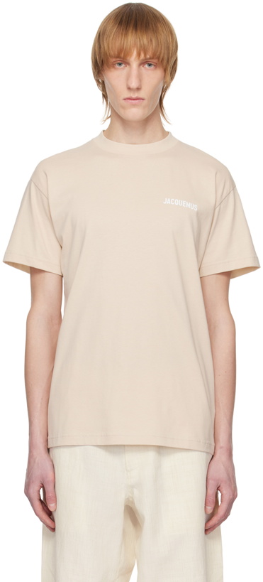 Photo: Jacquemus Beige 'Le T-Shirt Jacquemus' T-Shirt