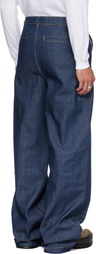 Reese Cooper Navy Concealed Button Straight Leg Jeans
