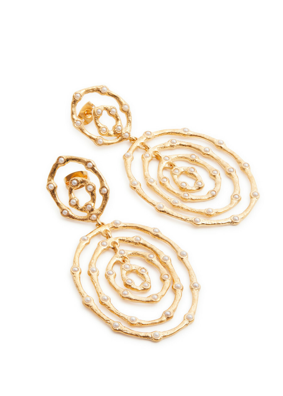 Joanna Laura Constantine Pearl-embellished 18kt Gold-plated Drop Earrings - One Size