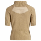 House Of Sunny Women's Courtney Towelling Roll Neck Top in Neutral