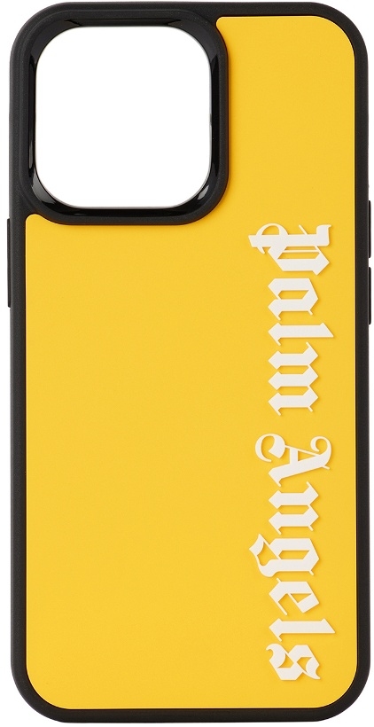 Photo: Palm Angels Black & Yellow Logo iPhone 13 Pro Case