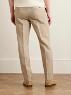 Zegna - Trofeo Slim-Fit Wool and Linen-Blend Suit Trousers - Neutrals