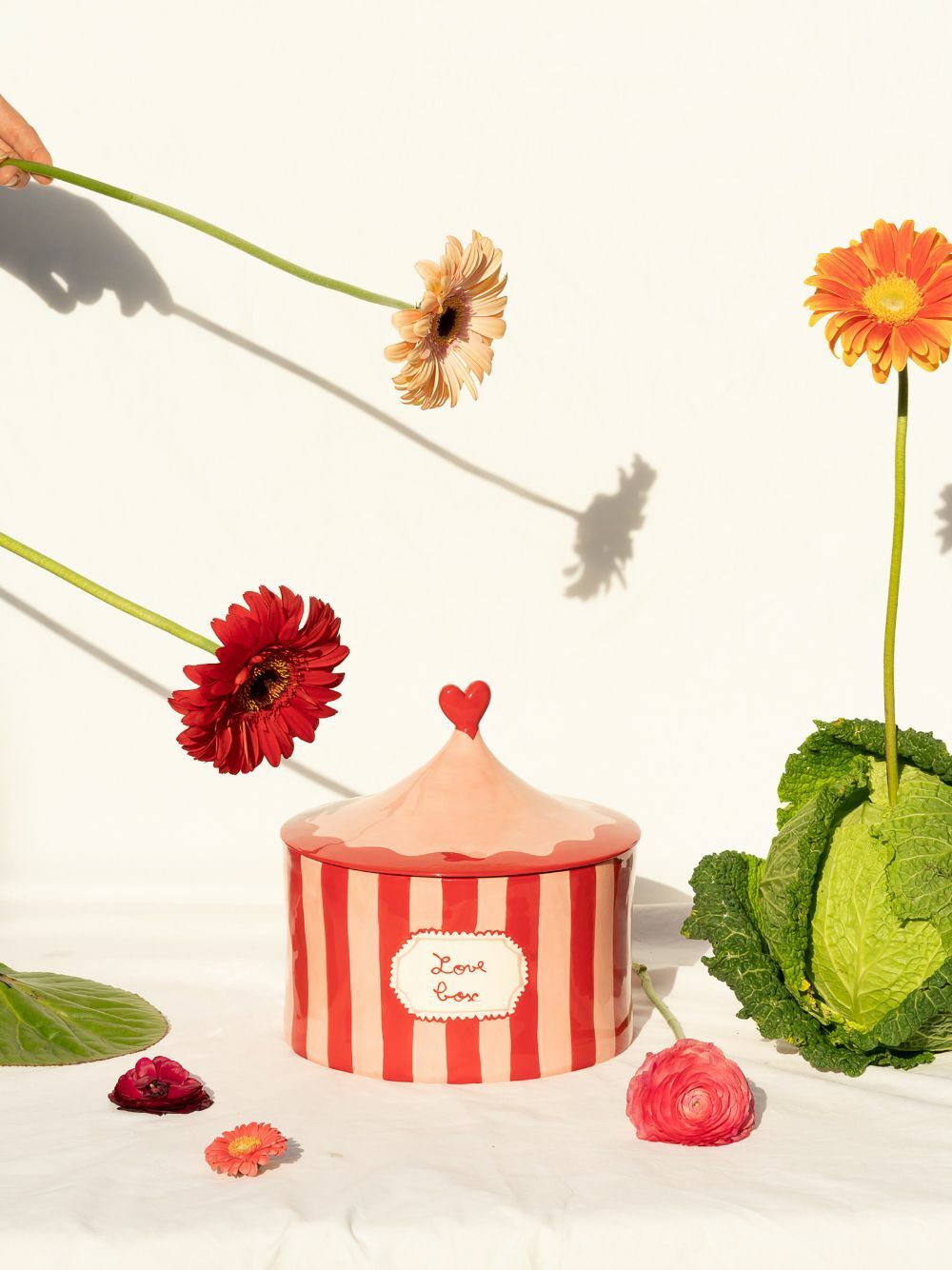 LAETITIA ROUGET Red Love Box Hand-Painted Jar