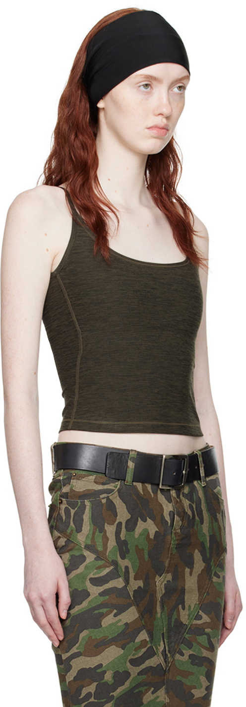 Fax Copy Express Khaki Deep U-Cut Tank Top