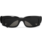 Balenciaga - Rectangle-Frame Acetate Sunglasses - Black