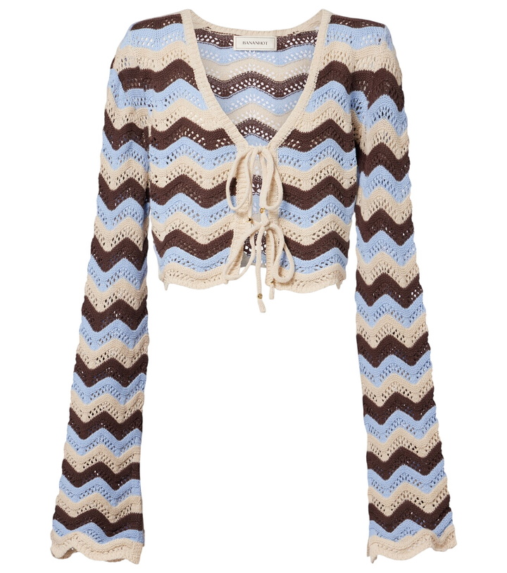 Photo: Bananhot Miana open-knit cotton-blend crop top