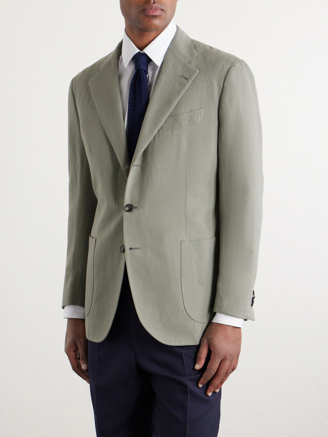 J. Mueser - Waverly Cotton and Linen-Blend Blazer - Green