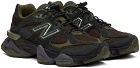 New Balance Black & Khaki 9060 Low Sneakers
