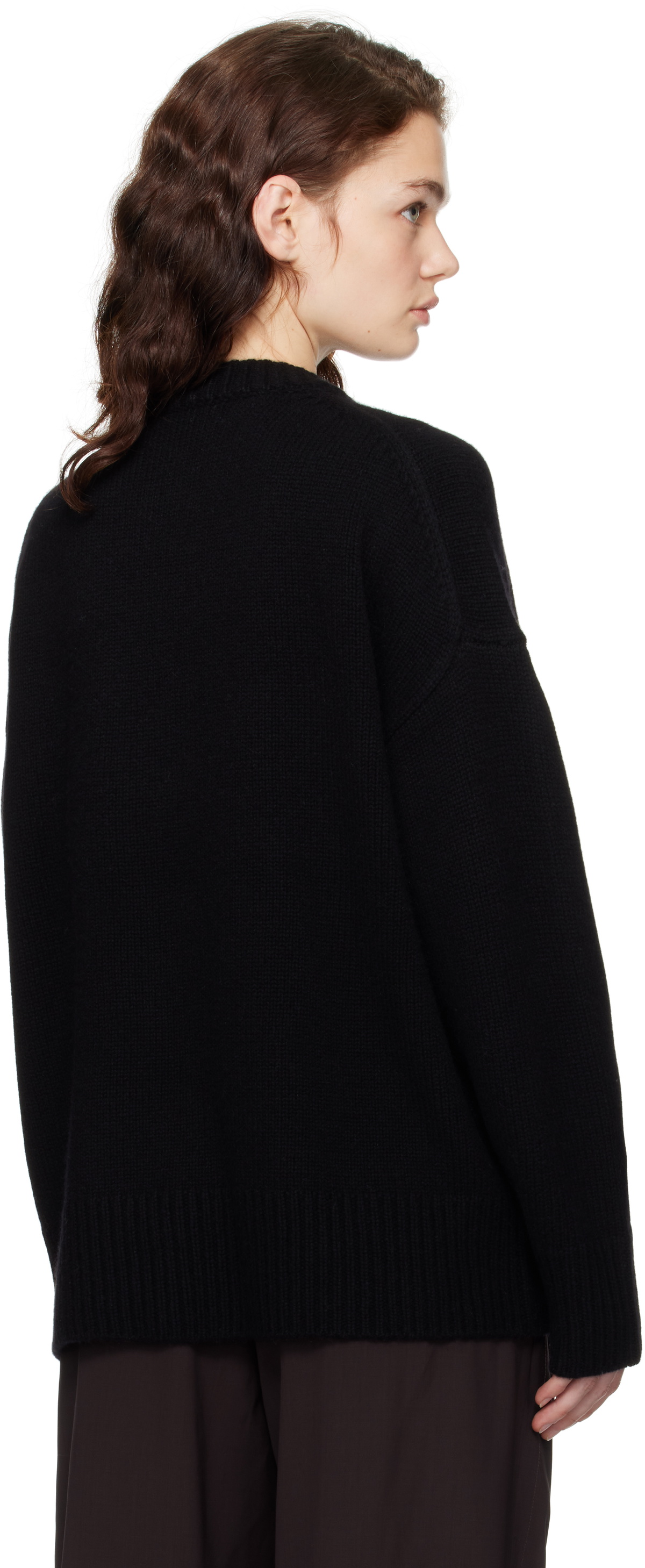 CO Black Boyfriend Crew Neck Sweater