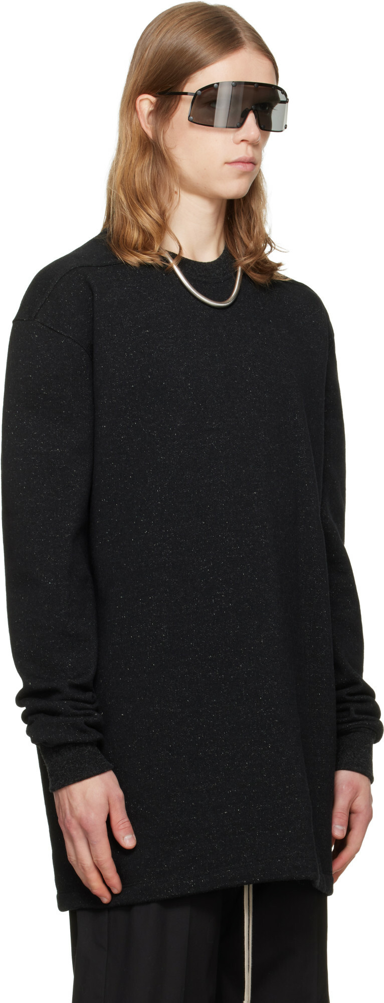 Rick Owens Black Tower Jumbo LS Sweatshirt