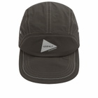 Gramicci Men's x and wander Brushed Nylon Sunshade Cap in Charcoal 