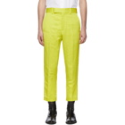 Haider Ackermann Yellow Linen Skinny Leg Trousers