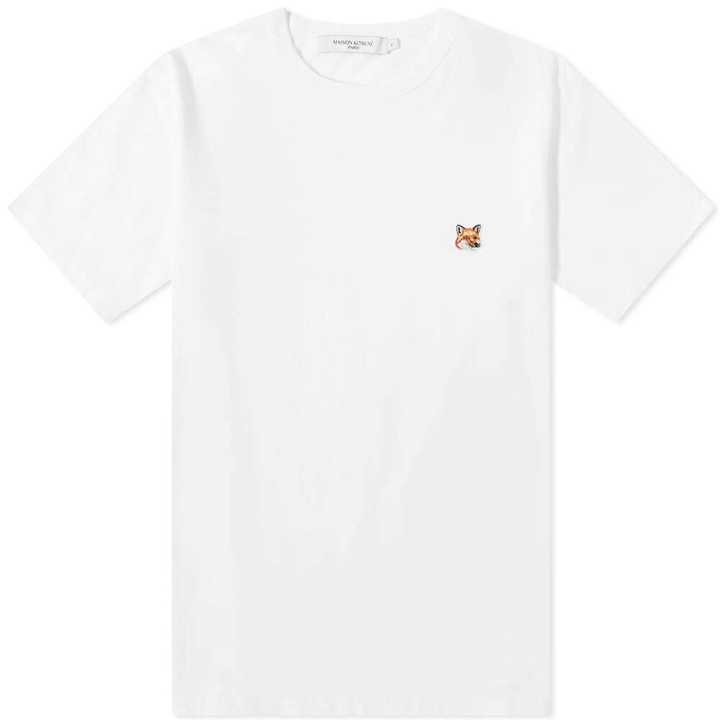 Photo: Maison Kitsuné Men's Fox Head Patch Classic T-Shirt in White