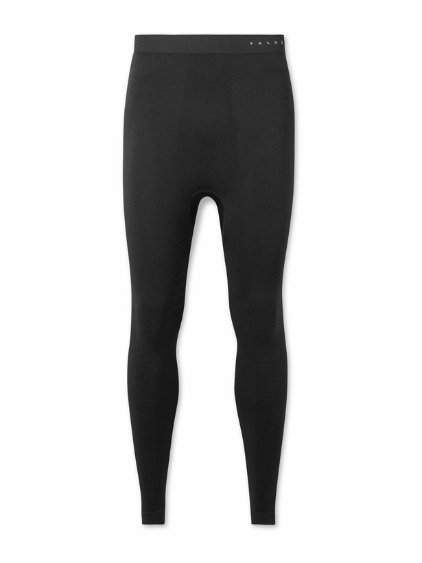 Photo: Falke - Recycled Ribbed-Knit Ski Tights - Black