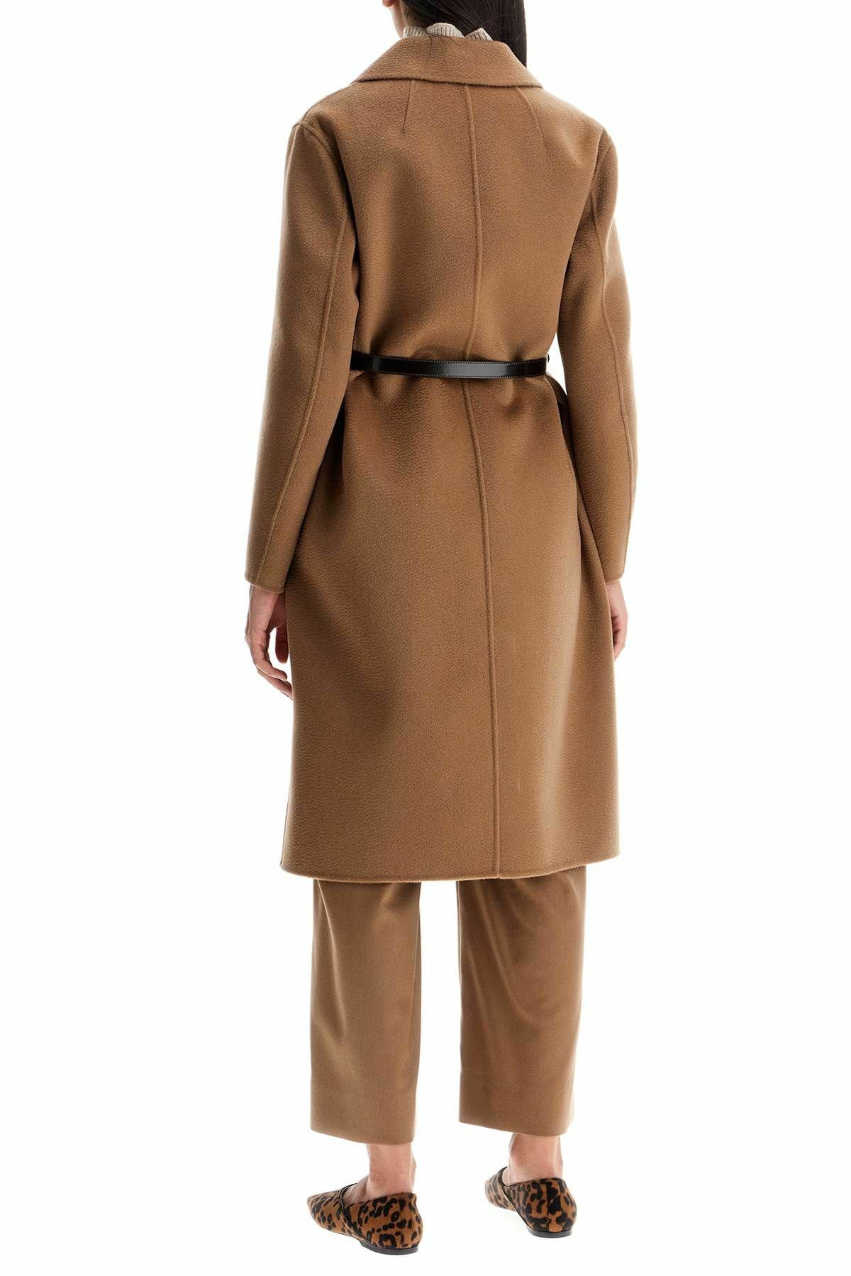 【送料&関税込】'S Max Mara Belted Long-sleeved Coat Belted wool coat in beige - S Max Mara | Mytheresa