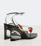 Alaïa Invisible Wedge leather thong sandals