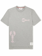 Thom Browne - Printed Cotton-Jersey T-Shirt - Gray