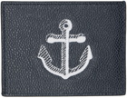 Thom Browne Navy Anchor Card Holder