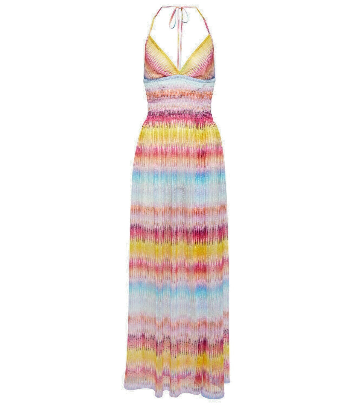 Missoni Mare Zig-zag one-shoulder maxi dress Missoni Mare