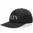 Valentino Men's VLTN Nylon Baseball Cap in Black/White