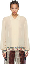 Bode Beige Flowering Liana Shirt