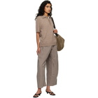 Entire Studios Beige Short Sleeve Knit Polo