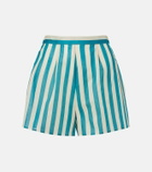 Eres Twins striped cotton voile shorts