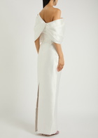 Solace London Davina One-shoulder Faille Gown Cream