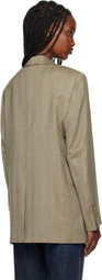 Filippa K Taupe Tailored Herringbone Blazer