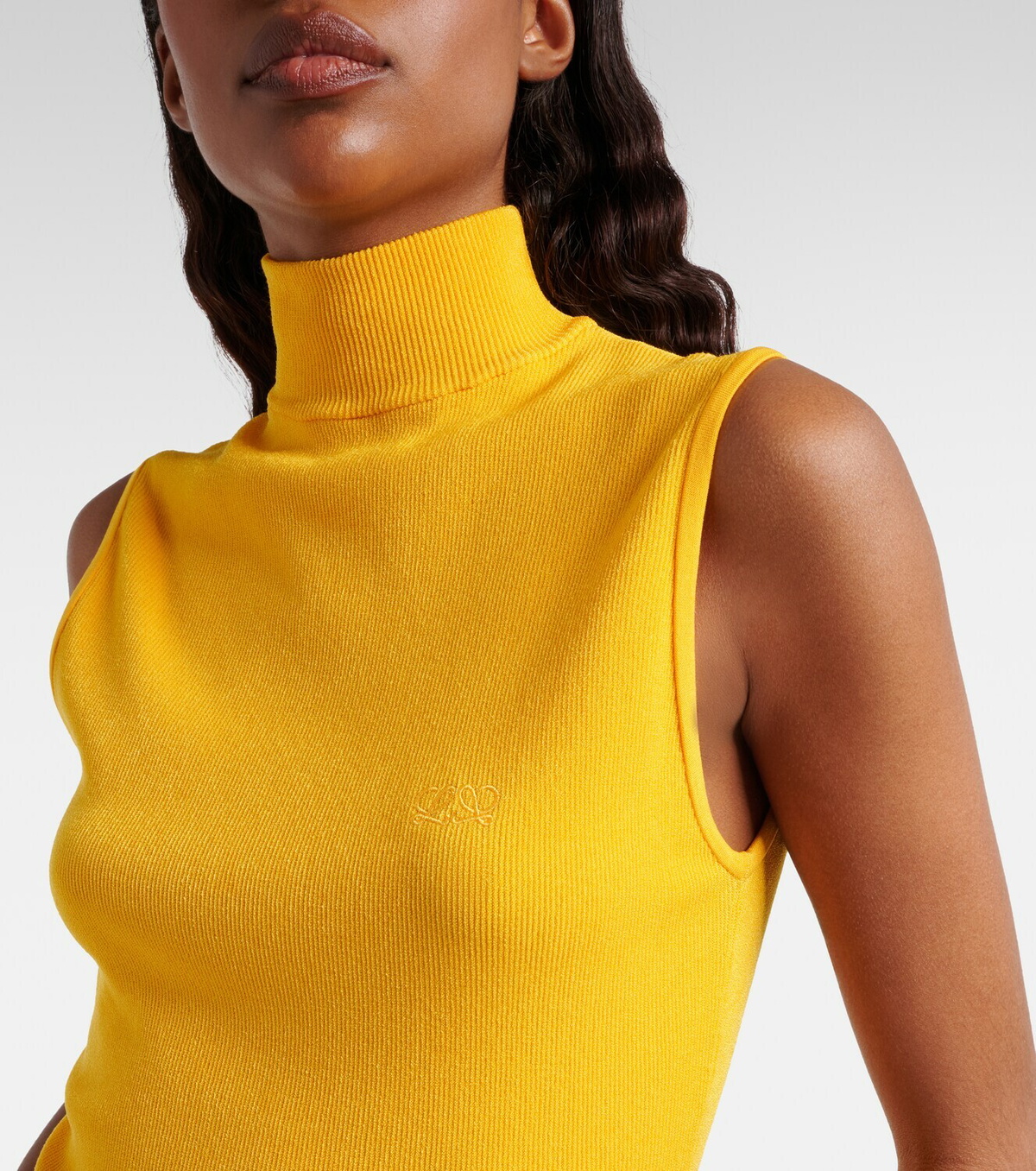 Loewe Double L ribbed-knit top