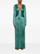 Maria Lucia Hohan Green Alana Plissé Column Gown
