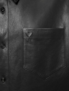 AMI PARIS Boxy Fit Leather Overshirt