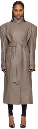 Olēnich Brown Vented Trench Coat