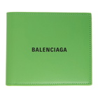 Balenciaga Green Folded Square Wallet