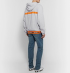 Heron Preston - Printed Mélange Loopback Cotton-Jersey Hoodie - Men - Gray