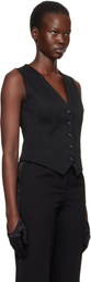 Dolce&Gabbana Black Gabardine Wool Vest