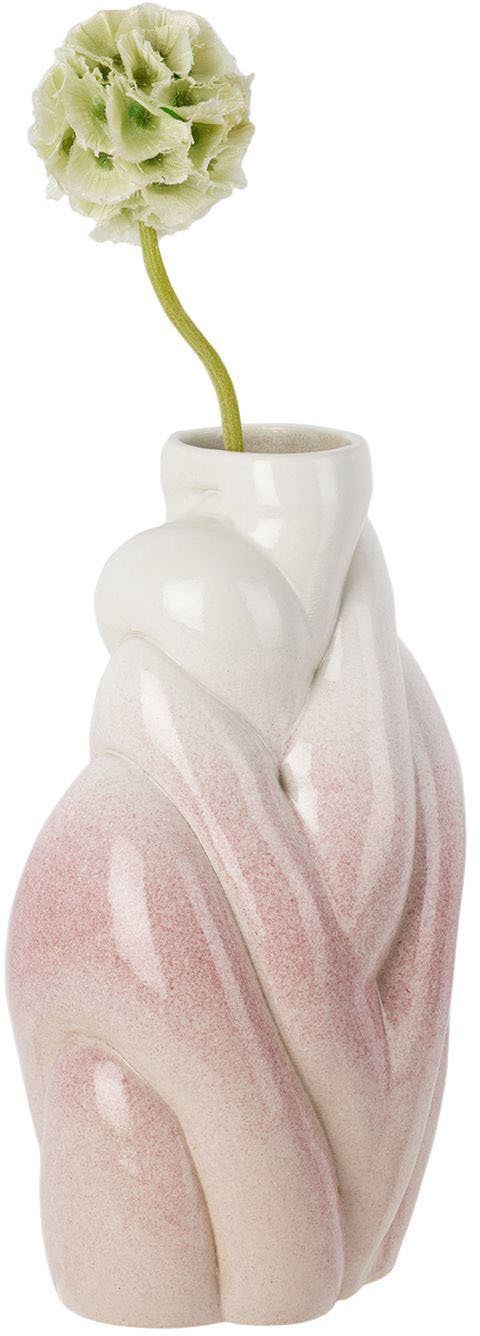 Polymorf SSENSE Exclsuive White & Pink Bubbler Vase