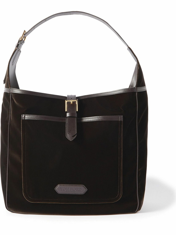 Photo: TOM FORD - Leather-Trimmed Velvet Tote Bag