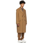 Solid Homme Beige Double-Breasted Coat