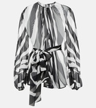 Dolce&Gabbana - Zebra-print belted blouse