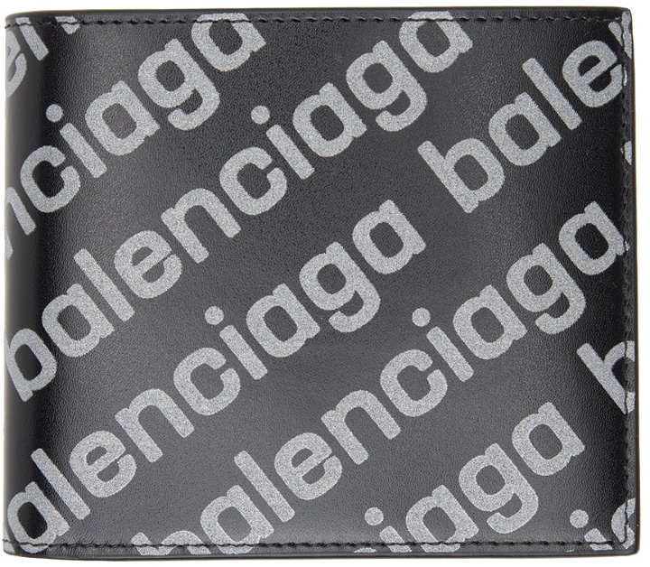 Photo: Balenciaga Black Reflective Print Wallet