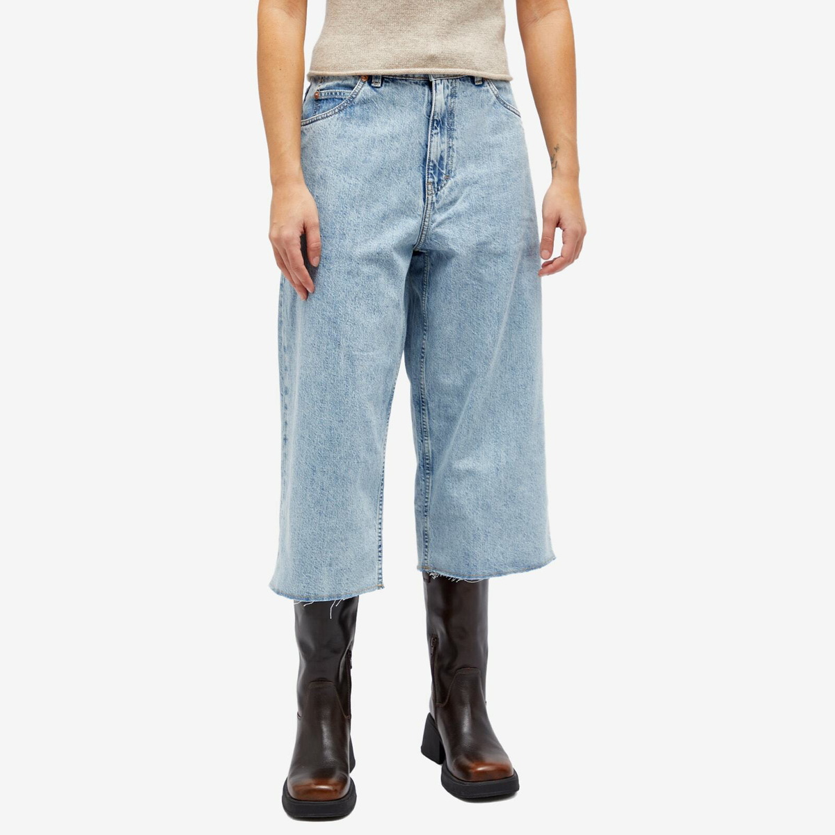 Our Legacy Women's Half Cut Jeans in Rider Wash Denim Our Legacy