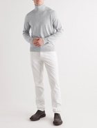 Brunello Cucinelli - Cashmere and Silk-Blend Rollneck Sweater - Gray