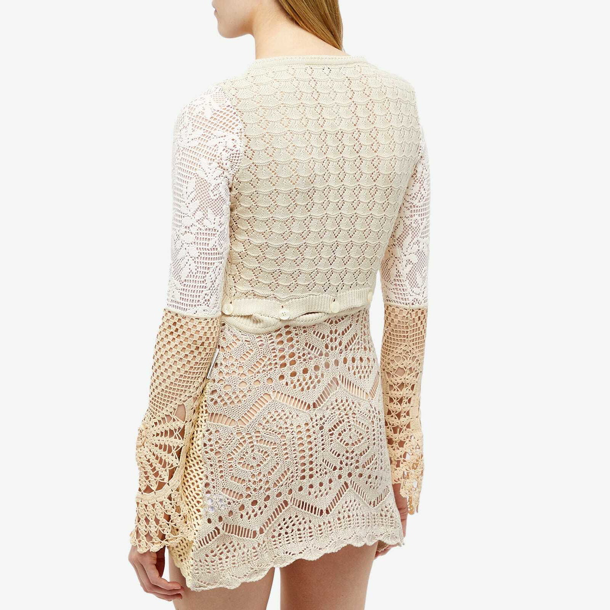 【関税&送料込】Marine Serre Multicolor Crochet Mini Dress MARINE SERRE Multicolor Crochet Mini Dress - Multicolor